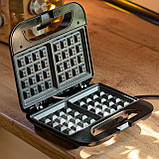 Вафельниця для бельгійських вафель вафельніца електро вафельниця з антипригарним покриттям 750 Вт Sokany SK-08070, фото 8