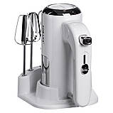 Міксер ручний 2 насадки вінчики та гаки для тесту електроміксер кухонний потужний 800 Вт Білий Sokany SK-02025, фото 4