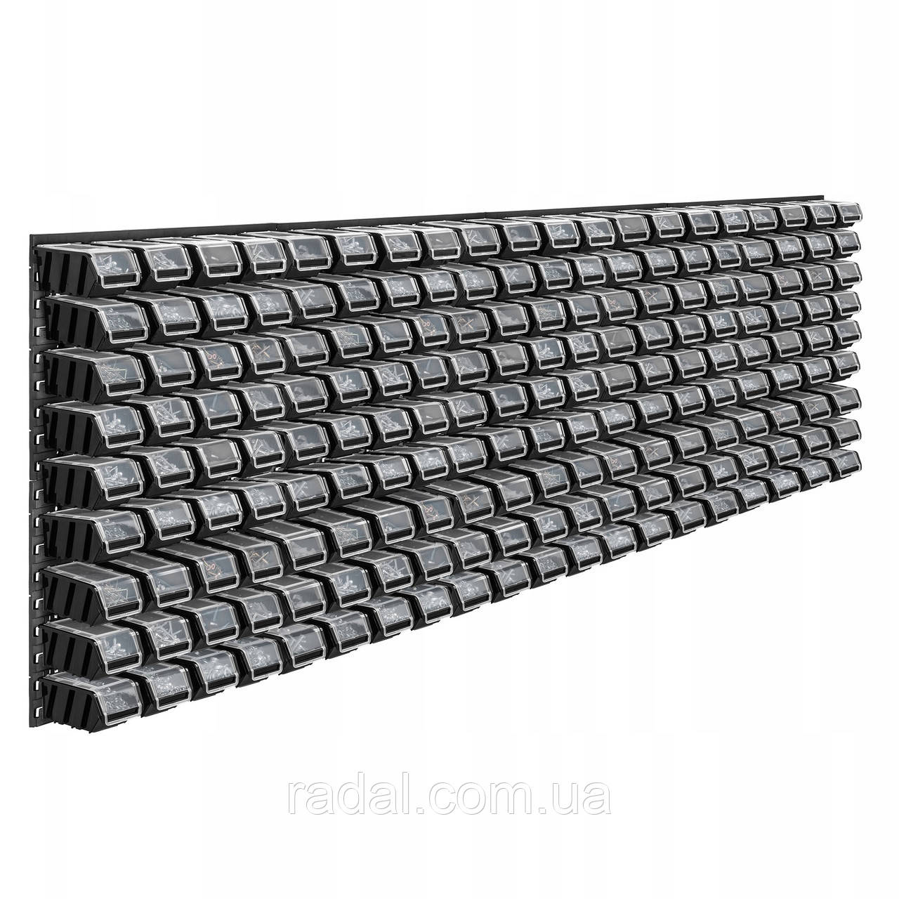 Панель перфорована для метизів Kistenberg 230х78см на 180 контейнерів з кришкою, фото 1