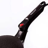 Млинниця електрична занурювальна з антипригарним покриттям діаметр 20 см електромлинниця сковорода для млинців Sokany 650 Вт, фото 4