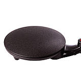 Млинниця електрична занурювальна з антипригарним покриттям діаметр 20 см електромлинниця сковорода для млинців Sokany 650 Вт, фото 5