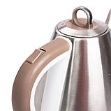 Чайник електричний 1.5 л єлектрочайник електрочайник дисковий нержавіюча сталь металевий 1100 Вт Sokany SK-SH-1083, фото 2