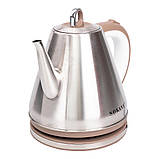 Чайник електричний 1.5 л єлектрочайник електрочайник дисковий нержавіюча сталь металевий 1100 Вт Sokany SK-SH-1083, фото 6