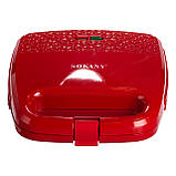 Бутербродниця електро сендвічниця електробутербродниця електрична з антипригарним покриттям Sokany SK-08051, фото 7