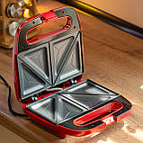 Бутербродниця електро сендвічниця електробутербродниця електрична з антипригарним покриттям Sokany SK-08051, фото 9