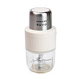 Чоппер кухонний подрібнювач для кухні електричний 2в1 з чашами 0.5 та 1,5 літра електроподрібнювач Sokany 800 Вт Білий SKYM7032B, фото 4