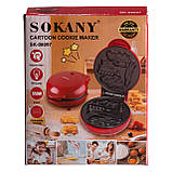 Електро вафельниця для вафель у вигляді машинок вафельніца для бельгійських вафель електрична міні вафельниця 550 Вт вафлі для, фото 9