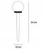 Світильник садовий на сонячній батареї, LED куля 10 см, SuperLED, 6шт, фото 3