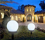 Світильник садовий на сонячній батареї, LED куля 10 см, SuperLED, 6шт, фото 9