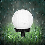 Світильник садовий на сонячній батареї, LED куля 10 см, SuperLED, 6шт, фото 10