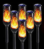 Світильник садовий на сонячній батареї SuperLED з імітацією полум’я, набір 6шт, фото 6