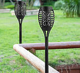 Сонячна садова LED лампа факел Flami SuperLED з ефектом полум’я, набір 4шт, фото 3