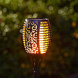 Сонячна садова LED лампа факел Flami SuperLED з ефектом полум’я, набір 4шт, фото 4