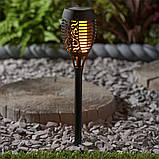 Сонячна садова LED лампа факел Flami SuperLED з ефектом полум’я, набір 4шт, фото 8