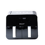 Аерофритюрниця на 10 літрів фритюрниця без олії з двома відділеннями аерогриль 2400 Вт SOKANY чорна SK-10005, фото 3