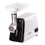 Електрична м'ясорубка для м'яса електром'ясорубка для дому потужна 2500 Вт із насадками Sokany Біла SK-312, фото 2