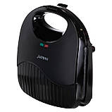 Електрогриль електрогріль для дому для бутербродів сосисок м'яса овочів мінігриль притискний контактний із захистом від перегріву, фото 5