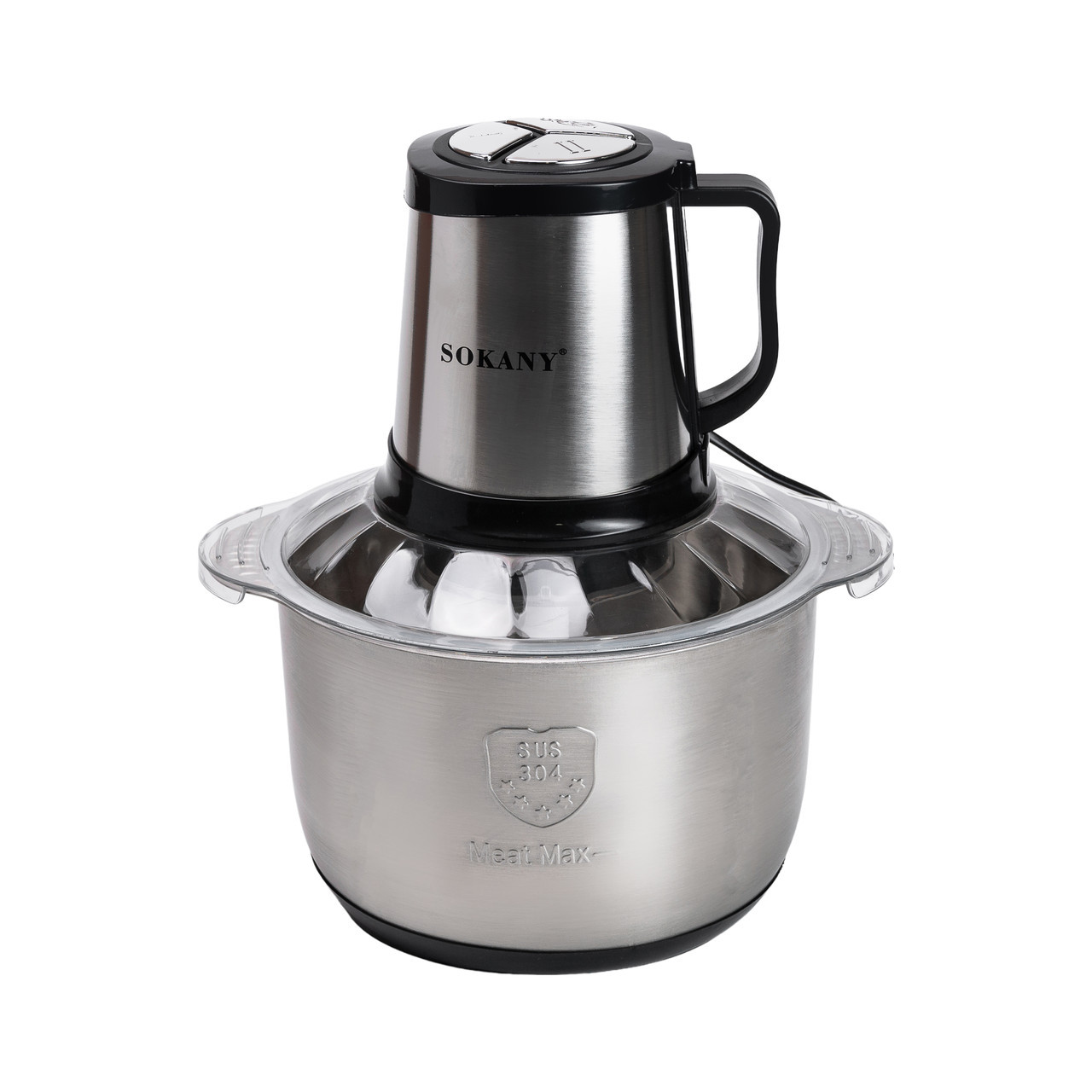Чоппер кухонний подрібнювач для кухні електричний з чашею на 3,9 л електроподрібнювач Sokany SK-7015, фото 1