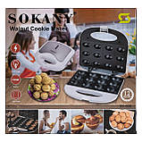 Горішниця електрична електрогоішниця 750 Вт на 12 горішків з антипригарним покриттям для випікання Sokany SK-809, фото 9