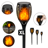 Ландшафтний світильник у формі факела XXL SuperLED Flami з ефектом полум’я, набір 2шт