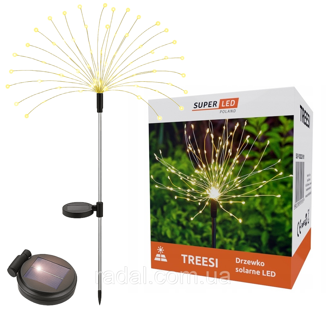 Декоративна садова лампа «Кульбаба» SuperLED Treesi 1м, 120LED, фото 1
