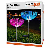 Декоративна садова лампа SuperLED 2шт — деревце з RGB-підсвіткою