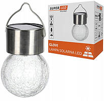 Сонячна скляна підвісна куля SuperLED — декоративне LED освітлення для саду та тераси