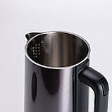 Електро чайник електричний нержавіюча сталь металевий 3 літри дисковий єлектрочайник Sokany SK-09018 Сірий, фото 5