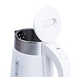 Електрочайник маленький на 1 л Sokany міні чайник електричний з підсвічуванням SK-0808 1200W Білий, фото 2