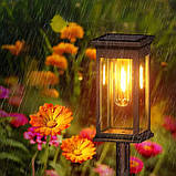 Лампа сонячна садова LED на ніжці для освітлення стежок, SuperLED, набір 6шт, фото 5