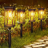 Лампа сонячна садова LED на ніжці для освітлення стежок, SuperLED, набір 6шт, фото 7