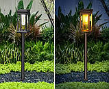 Лампа сонячна садова LED на ніжці для освітлення стежок, SuperLED, набір 6шт, фото 9