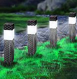 Ліхтар на сонячній батареї, набір 4шт, SuperLED стовпчик в землю, сад, тераса, доріжки, фото 5