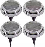 Комплект сонячних світильників для саду SuperLED Premium диск 4шт, фото 3