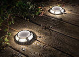 Комплект сонячних світильників для саду SuperLED Premium диск 4шт, фото 7