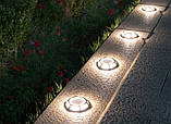 Комплект сонячних світильників для саду SuperLED Premium диск 4шт, фото 8