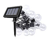 Гірлянда на сонячній батареї на 10 лампочок з теплим світлом SuperLED Soli для освітлення саду, патіо, альтанок, терас, фото 4