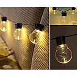 Гірлянда на сонячній батареї на 10 лампочок з теплим світлом SuperLED Soli для освітлення саду, патіо, альтанок, терас, фото 5