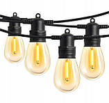 Сонячна гірлянда SuperLED Soli 10 м — 10 LED лампочок, тепле світло, водозахист IP65, пульт, зарядка USB, фото 3