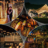 Гірлянда сонячна 20 лампочок SuperLED Flame з ефектом полум’я, IP65, фото 3