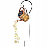 Садова сонячна лампа "Лійка" XXL з датчиком сутінків — декоративне LED освітлення для саду, тераси, балкону, SuperLED, фото 2