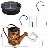 Садова сонячна лампа "Лійка" XXL з датчиком сутінків — декоративне LED освітлення для саду, тераси, балкону, SuperLED, фото 3