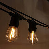 Садова гірлянда 15м з 15 LED-лампами E27 - декоративне освітлення для саду, тераси, балкона, SuperLED, фото 9