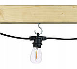 Садова гірлянда 10м з 10 LED-лампами E27 пряма — зовнішнє декоративне освітлення з можливістю з'єднання, SuperLED, фото 4