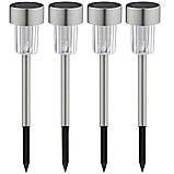 Стовпчик для газону, сріблястий сонячний ландшафтний світильник SuperLED, фото 6