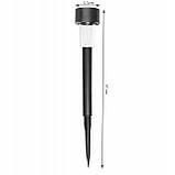 Стовпчик для газону 10шт збільшений, сонячний ландшафтний світильник, тепле біле світло, Gardlov, фото 3