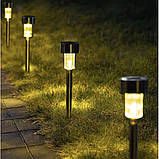Стовпчик для газону 10шт збільшений, сонячний ландшафтний світильник, тепле біле світло, Gardlov, фото 4