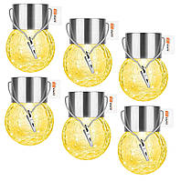 Підвісна ліхтар-гірлянда 6шт SuperLED Solar LED Куля для саду на сонячній батареї 3000K, Тепле світло