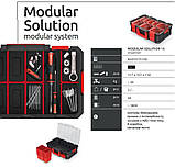 Органайзер для інструментів Kistenberg Modular Solution 15″ - 9 знімних контейнерів, ABS‑засувки, фото 3