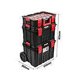 Набір ящиків для інструментів 3в1 Kistenberg Modular Solution — модульний комплект на колесах, телескопічна ручка, фото 7